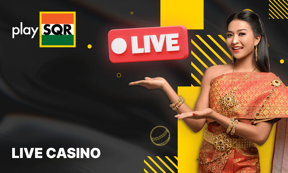 Enjoy an authentic casino experience with live dealers at PlaySQR