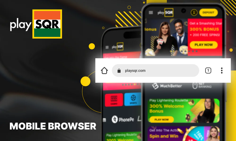 Experience PlaySQR through your mobile browser